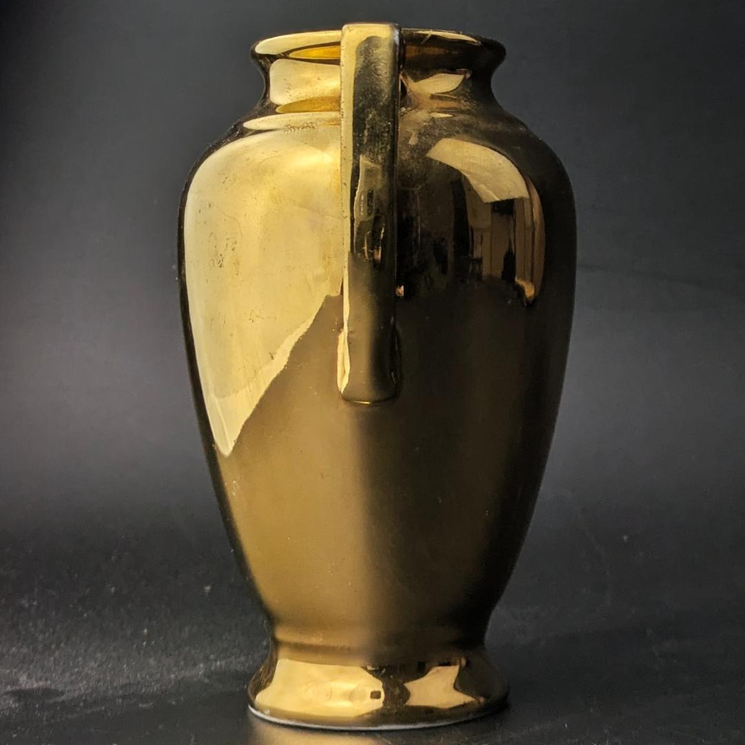 ノリタケ森村組 Mリース 金彩花瓶ミニ 1911-1920年代 双耳 輸出品