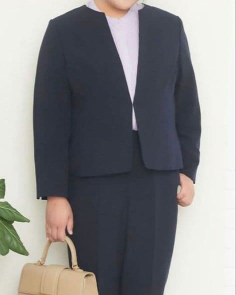 未使用タグ付き u plume 3Ｌ ノーカラージャケット スーツ セットアップ