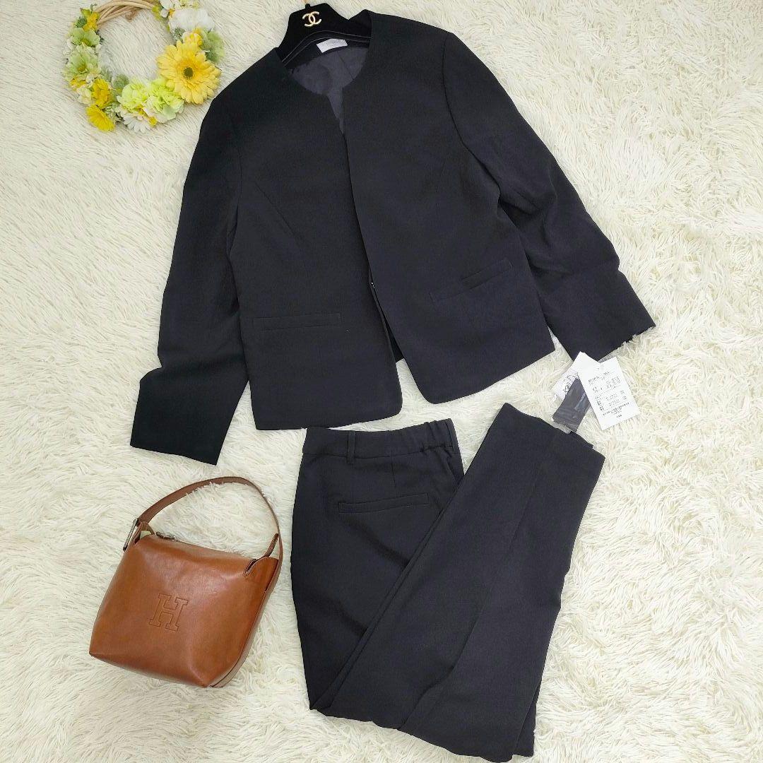 未使用タグ付き u plume 3Ｌ ノーカラージャケット スーツ セットアップ