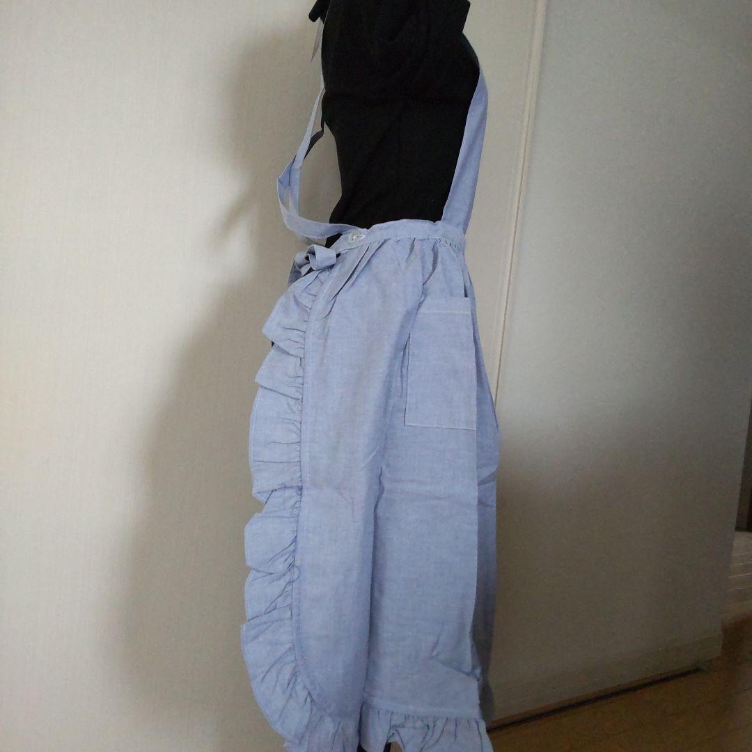 Ralph Lauren ブルーフリルエプロン 未使用タグ付きシャンブレー