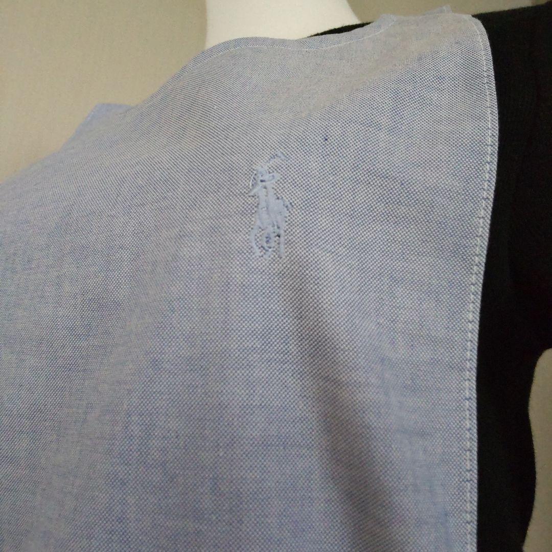 Ralph Lauren ブルーフリルエプロン 未使用タグ付きシャンブレー