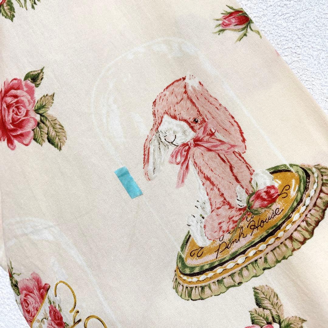 カールヘルム　うさぎ　フード付　シャツ　ブラウス　ベージュ　L　ラビット