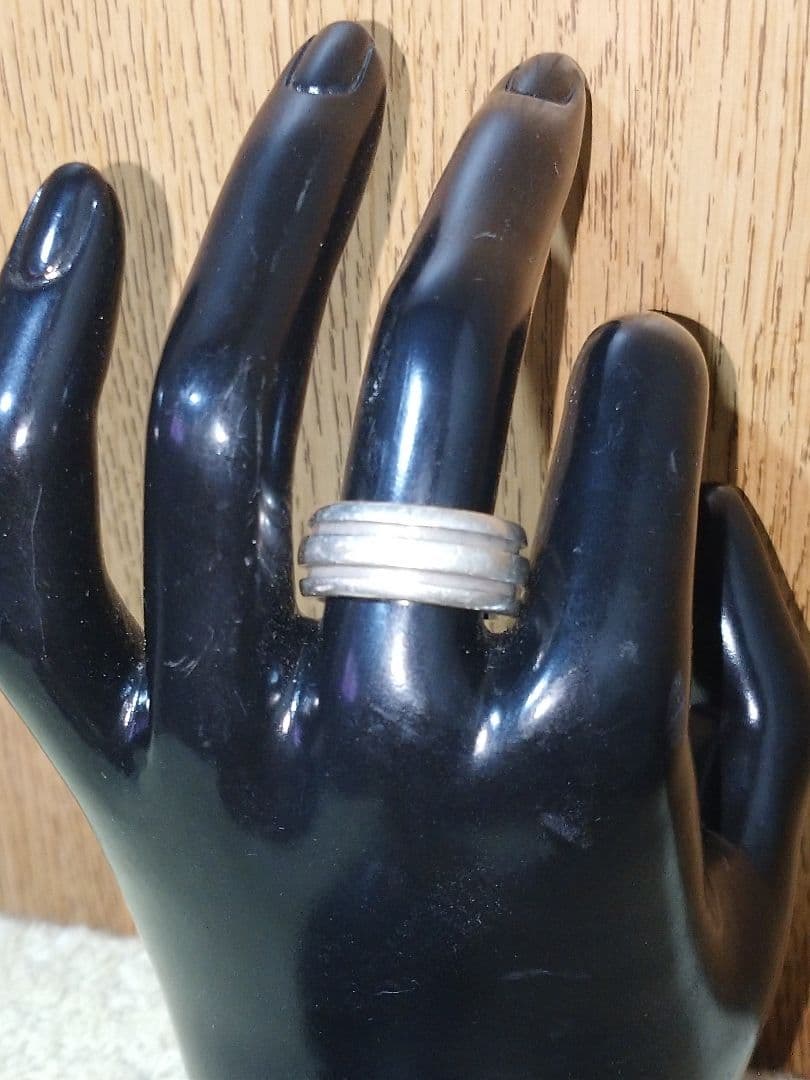 ティファニーダブルライングルーブドリング　13.5〜14号　sv925