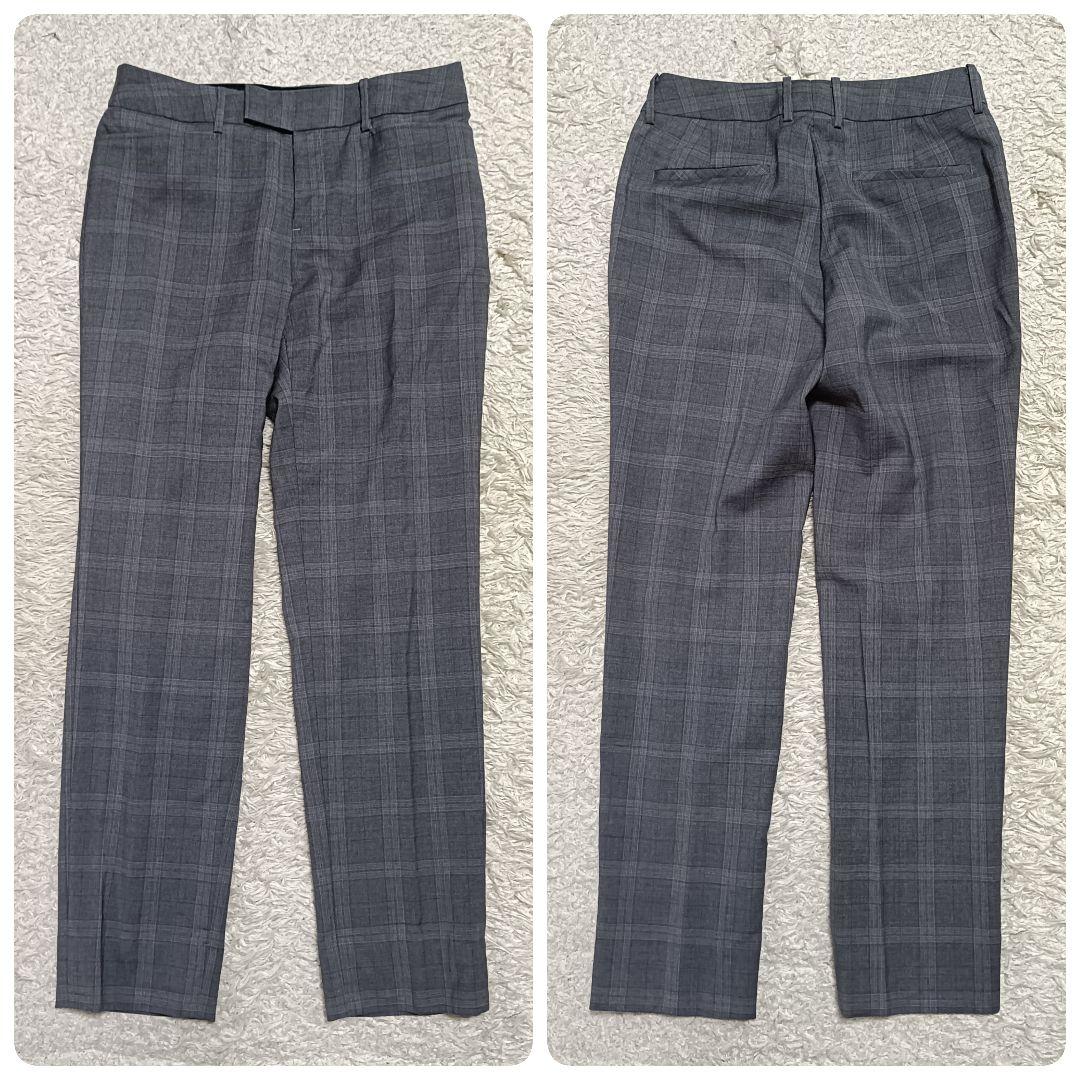美品＊HILTON ヒルトン チェック パンツスーツ ストレッチ イタリア製生地