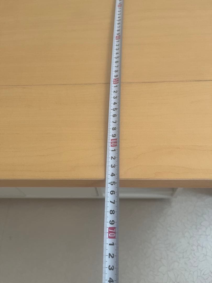 ホワイト木製収納テーブル