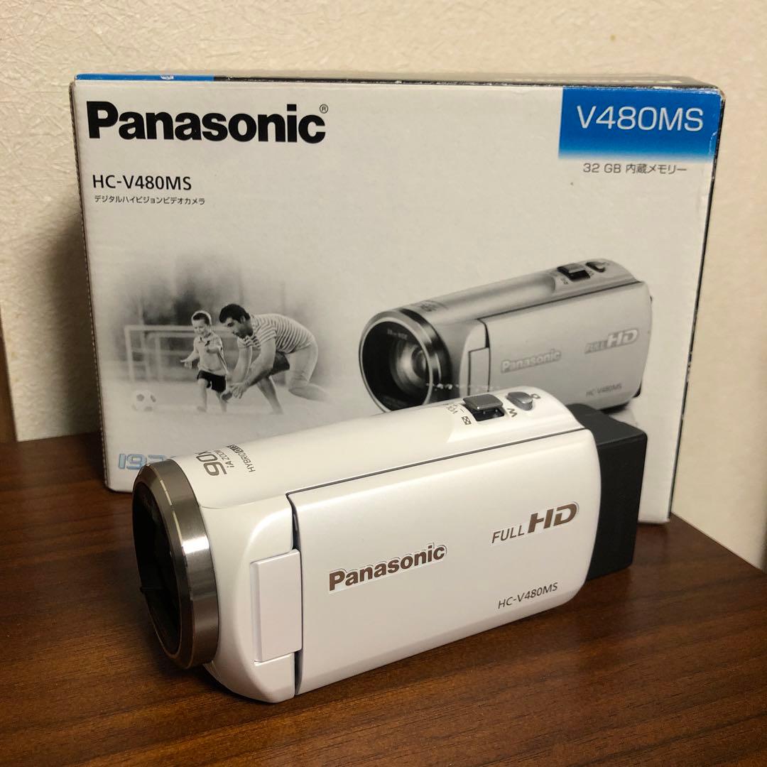 ほぼ新品 Panasonic HC-V480MS ビデオカメラ 完品