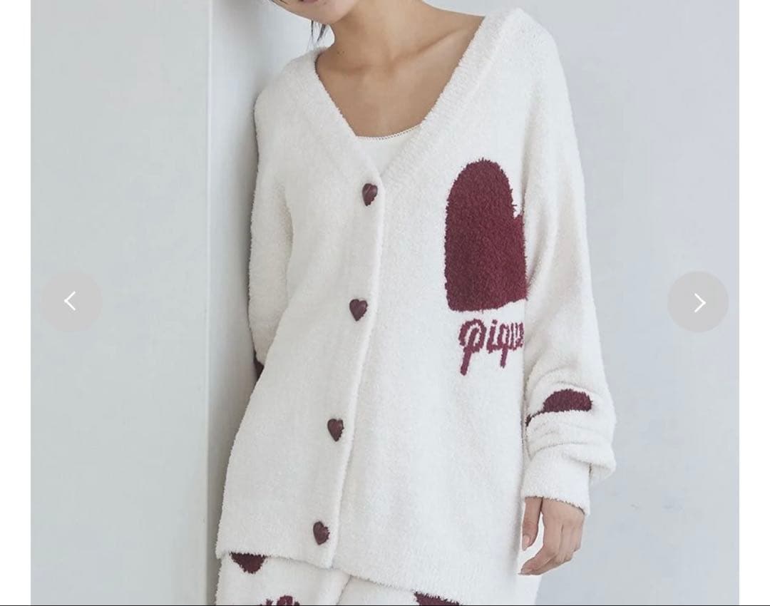 ジェラートピケ♡新品♡ ONLINE限定UNISEXハートジャガードカーディガン