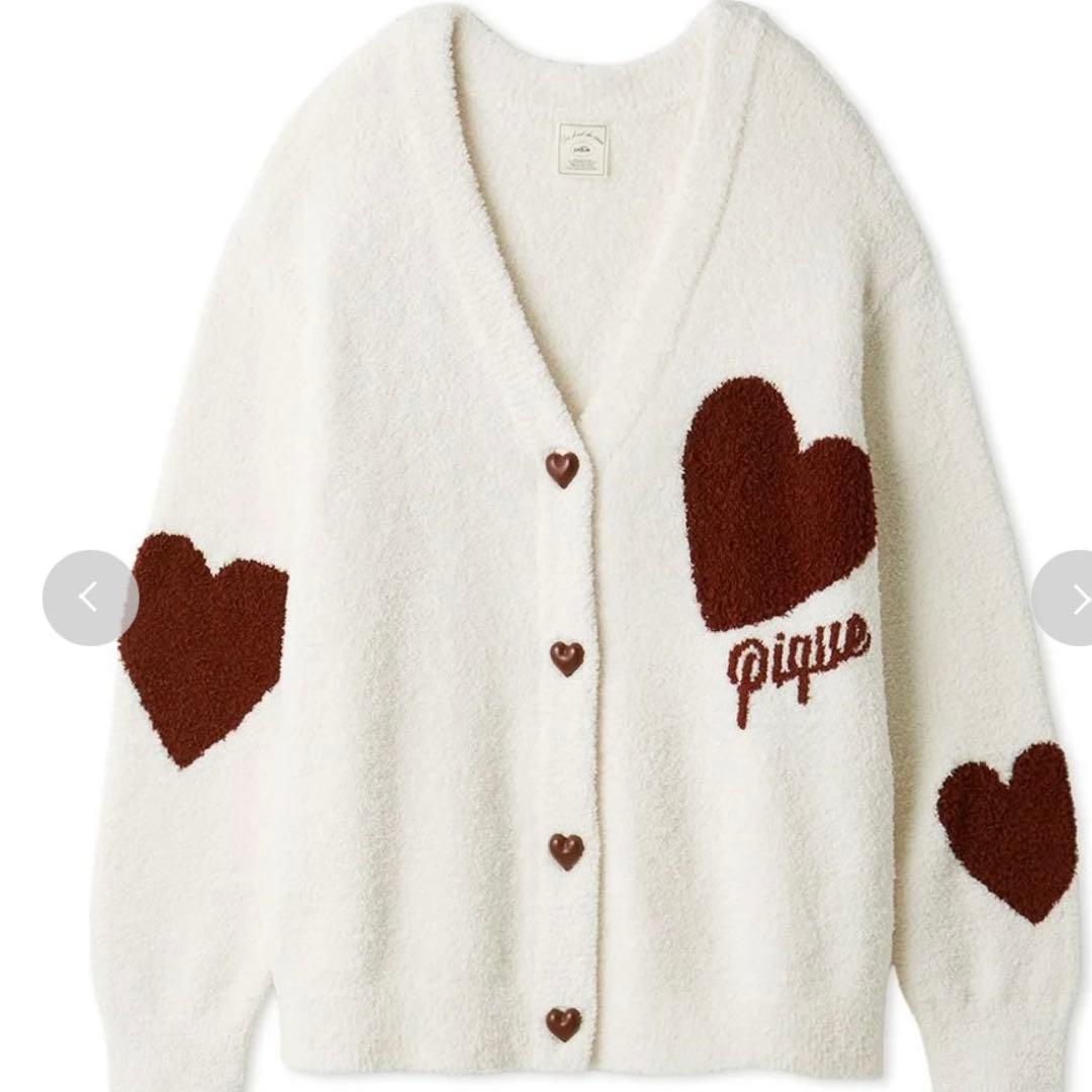 ジェラートピケ♡新品♡ ONLINE限定UNISEXハートジャガードカーディガン