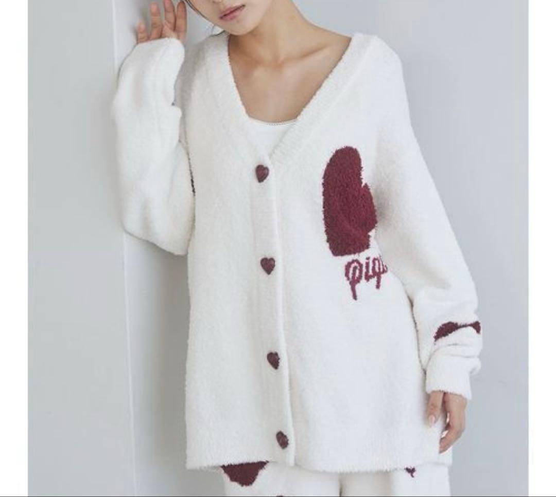 ジェラートピケ♡新品♡ ONLINE限定UNISEXハートジャガードカーディガン