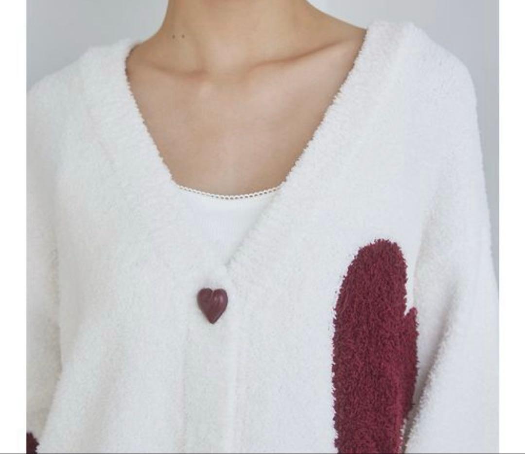 ジェラートピケ♡新品♡ ONLINE限定UNISEXハートジャガードカーディガン