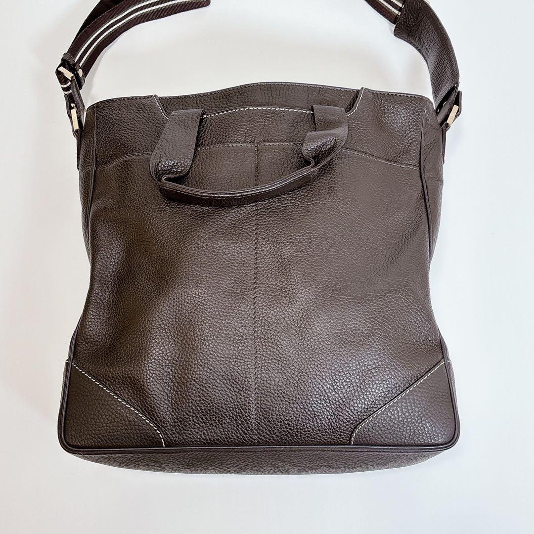 ダンヒル　dunhill メッセンジャーバッグ　2way オールレザー　ブラウン