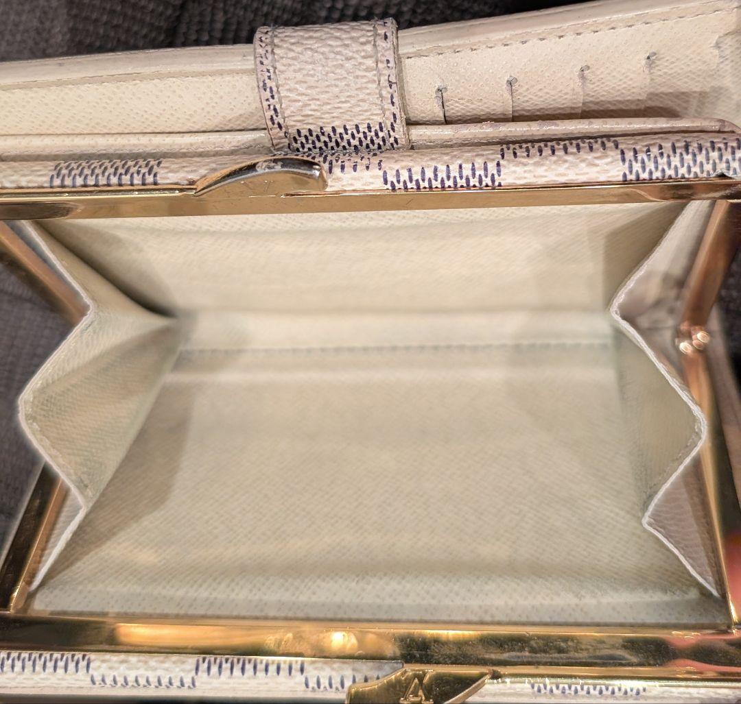 ルイヴィトン財布　ダミエアズールがま口財布