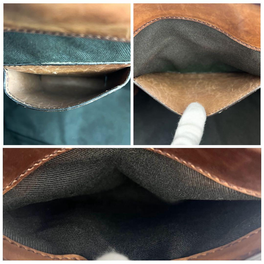 【美品】ベルルッティ　カリグラフィー　レザー　トートバッグ　ブラウン系　845