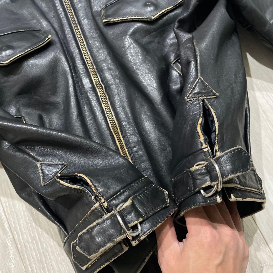 80s Lee TREVOR 2XL レザージャケット ライダースジャケット