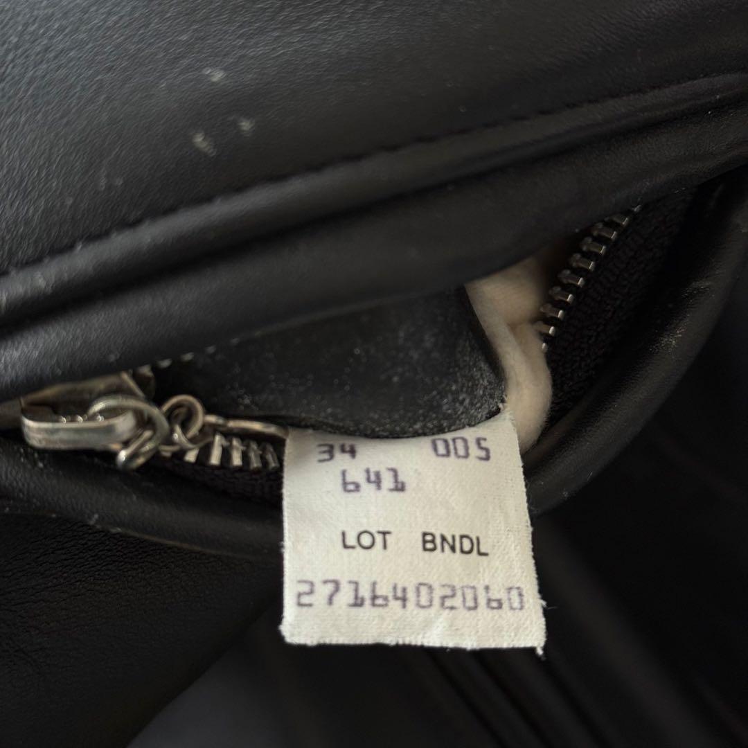 Schott ショット 641ライダースジャケット ボアライナー付 レザー 34