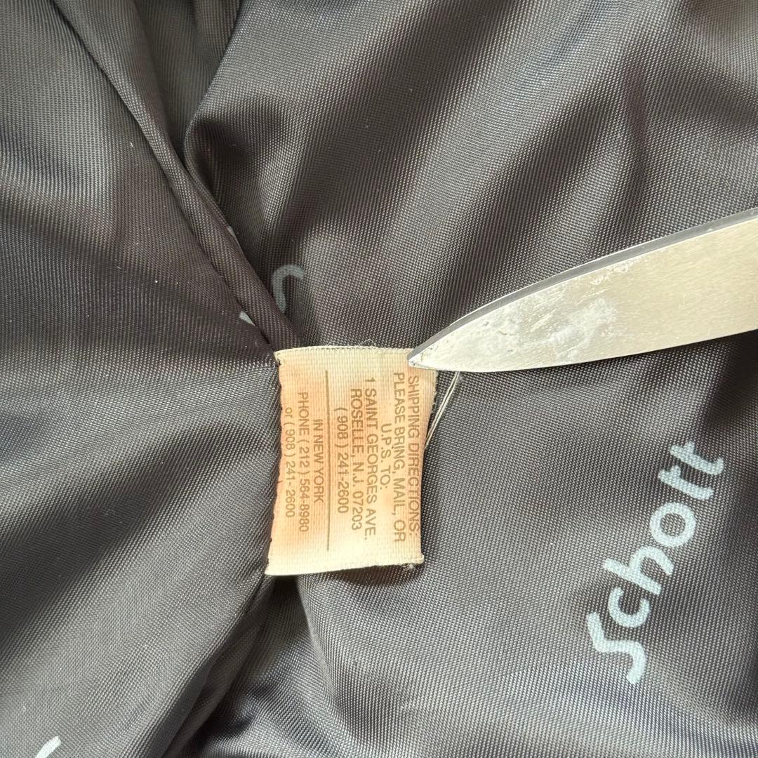 Schott ショット 641ライダースジャケット ボアライナー付 レザー 34