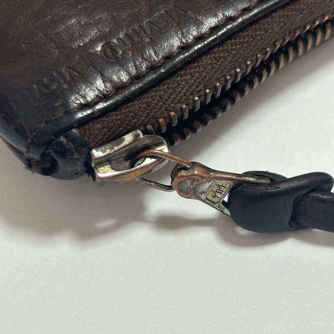 visvim レザーウォレット ケース 財布 ビズビム ポーチ ブラウン