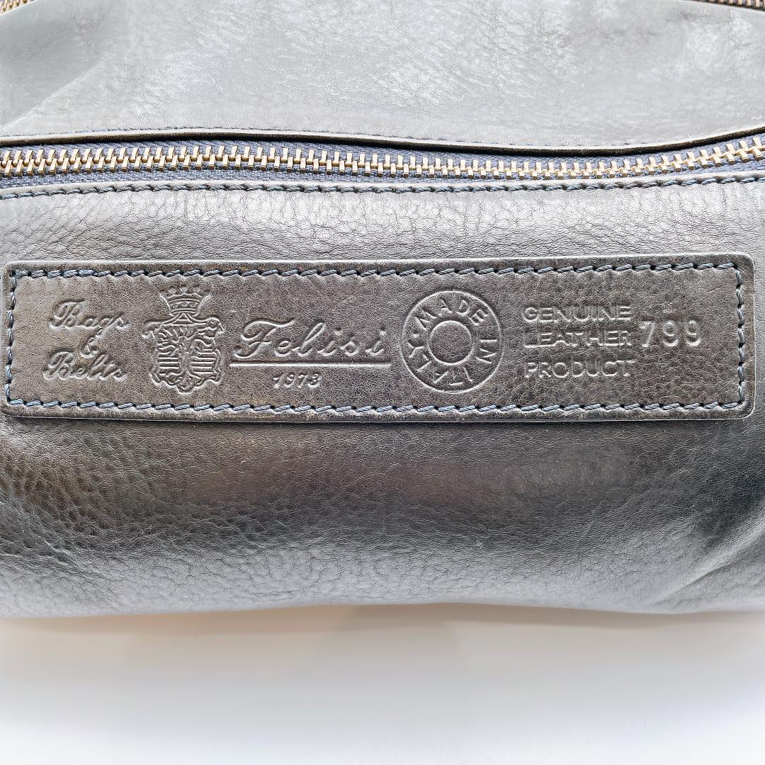 Felisi レザー ウエストボディバッグ 799 ブラウン メンズ イタリア製