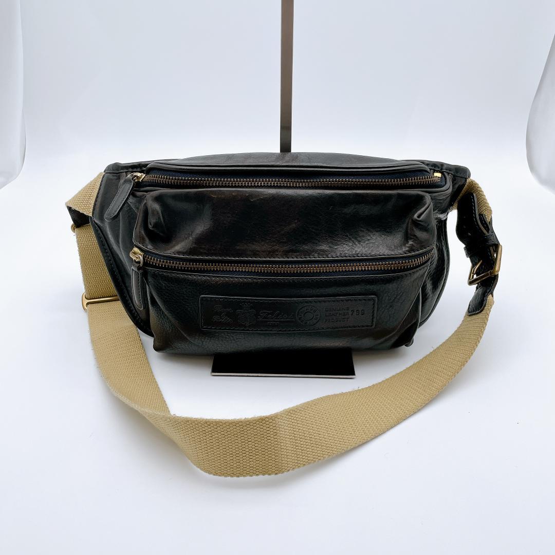 Felisi レザー ウエストボディバッグ 799 ブラウン メンズ イタリア製