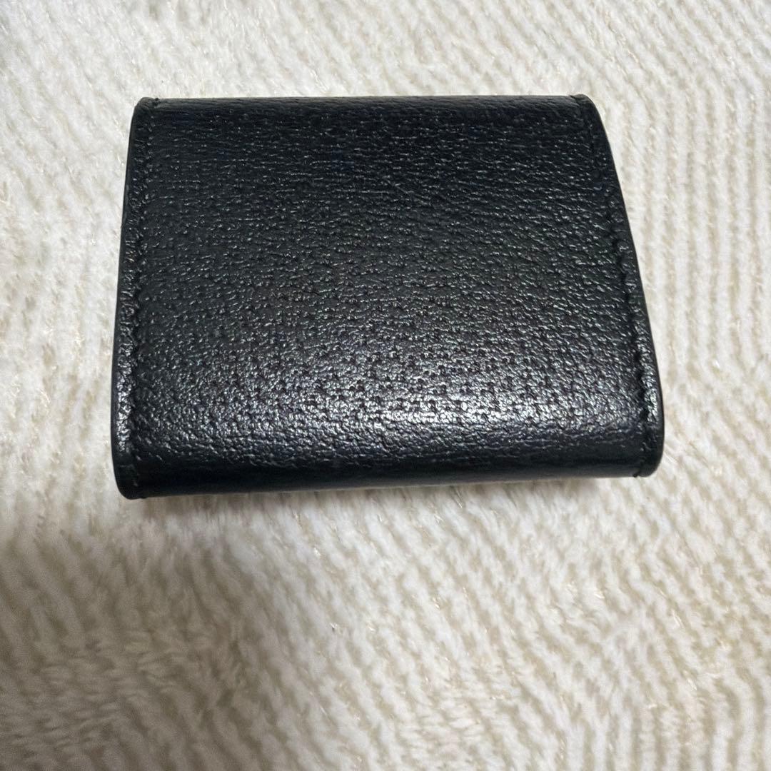 GUCCI ダブルG カーフスキンブラックレザー ケース