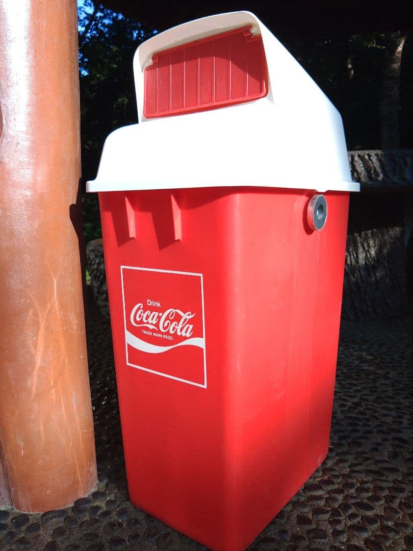 コカ・コーラ ごみ箱 中型 赤