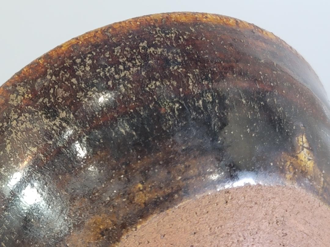 茶道具 唐津飴釉茶碗 時代物