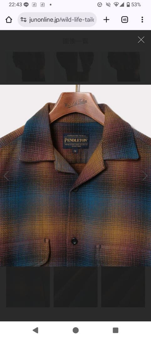 ワイルドライフテーラー　PENDLETON ネルシャツ