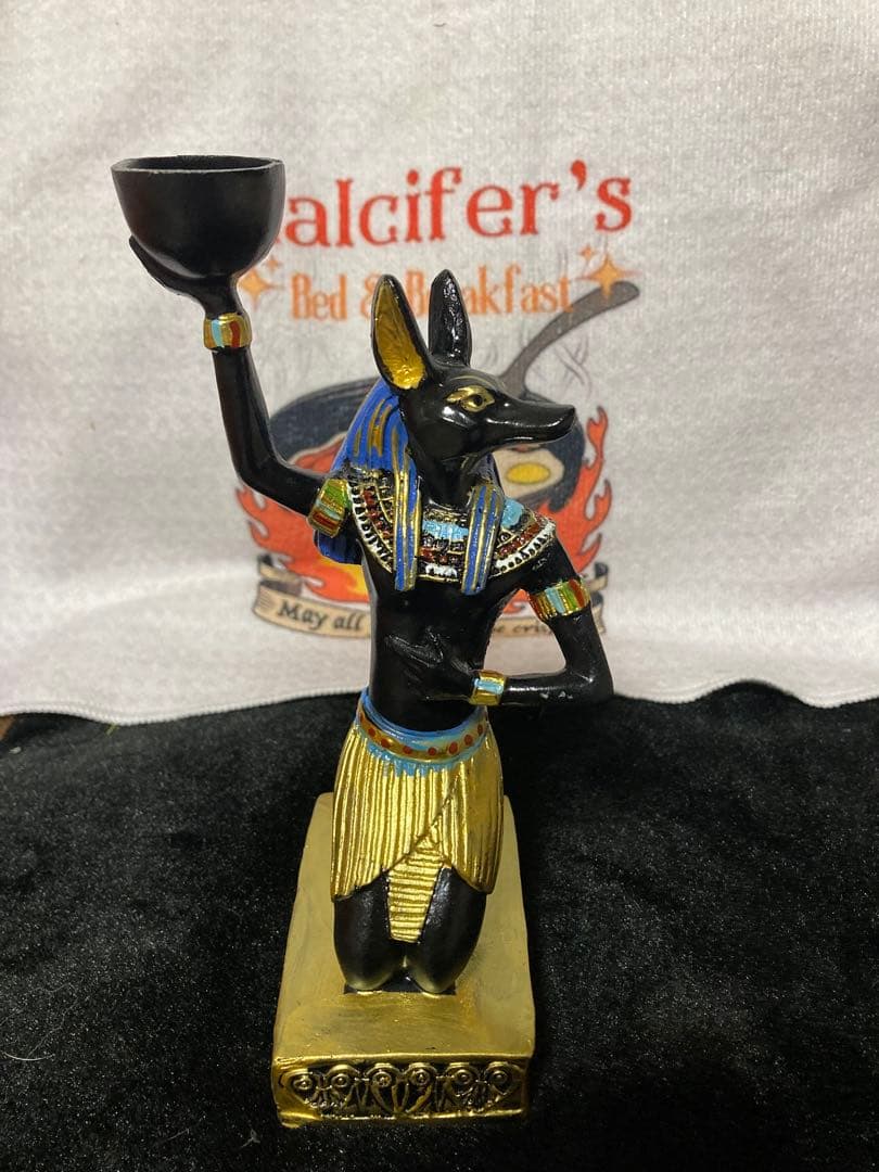 アヌビス像 置物2体セット