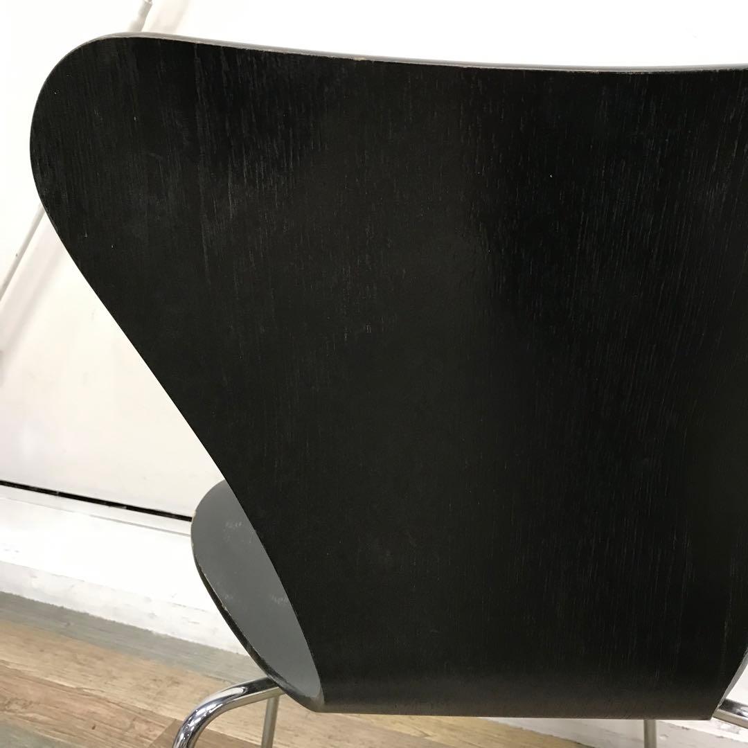 【訳あり・傷多数】 FRITZ HANSEN　セブンチェア　ブラック系 ②
