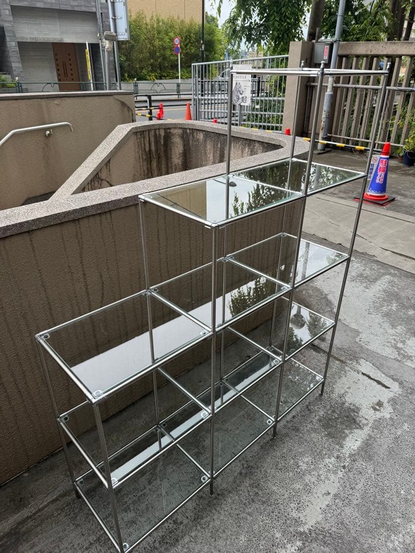 【1月末日まで16523】ガラストップ　ディスプレイラック