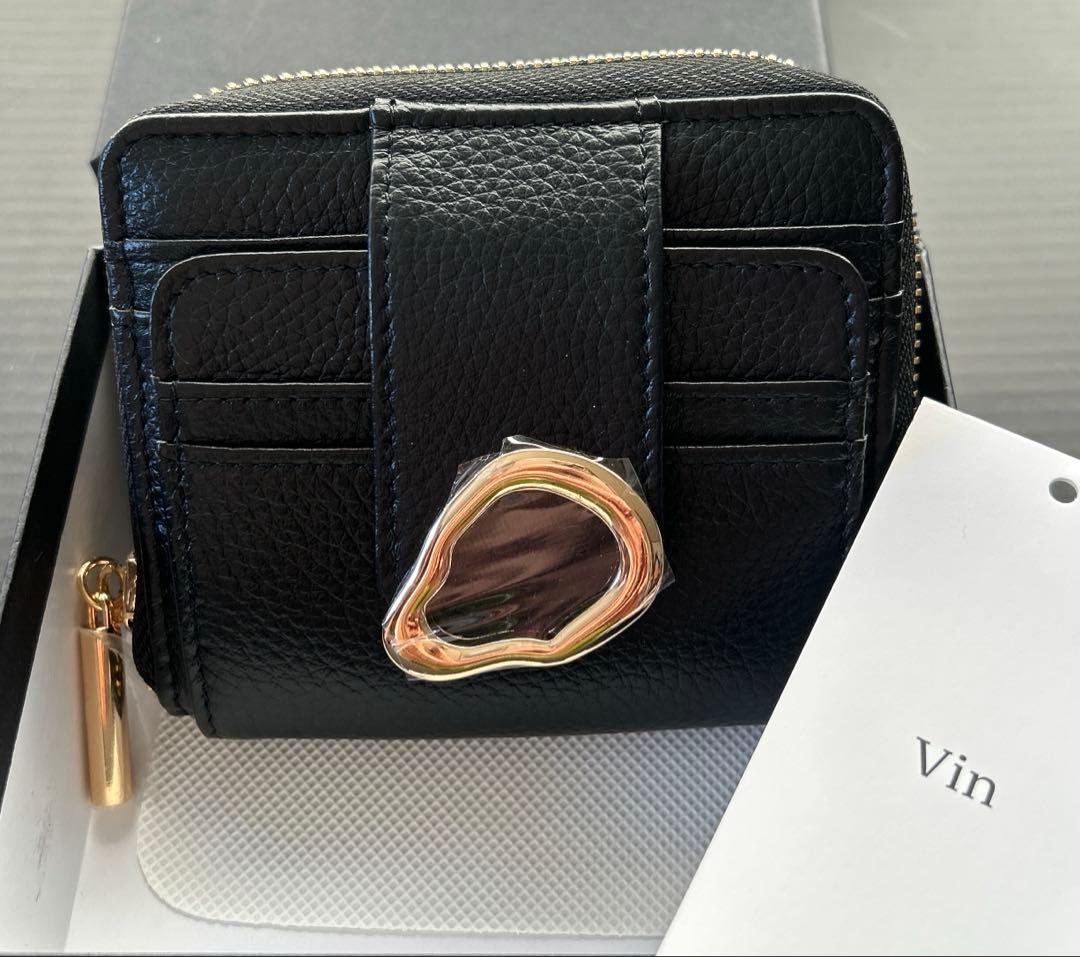 Vin 　ラウンドファスナー　レザーミニウォレット