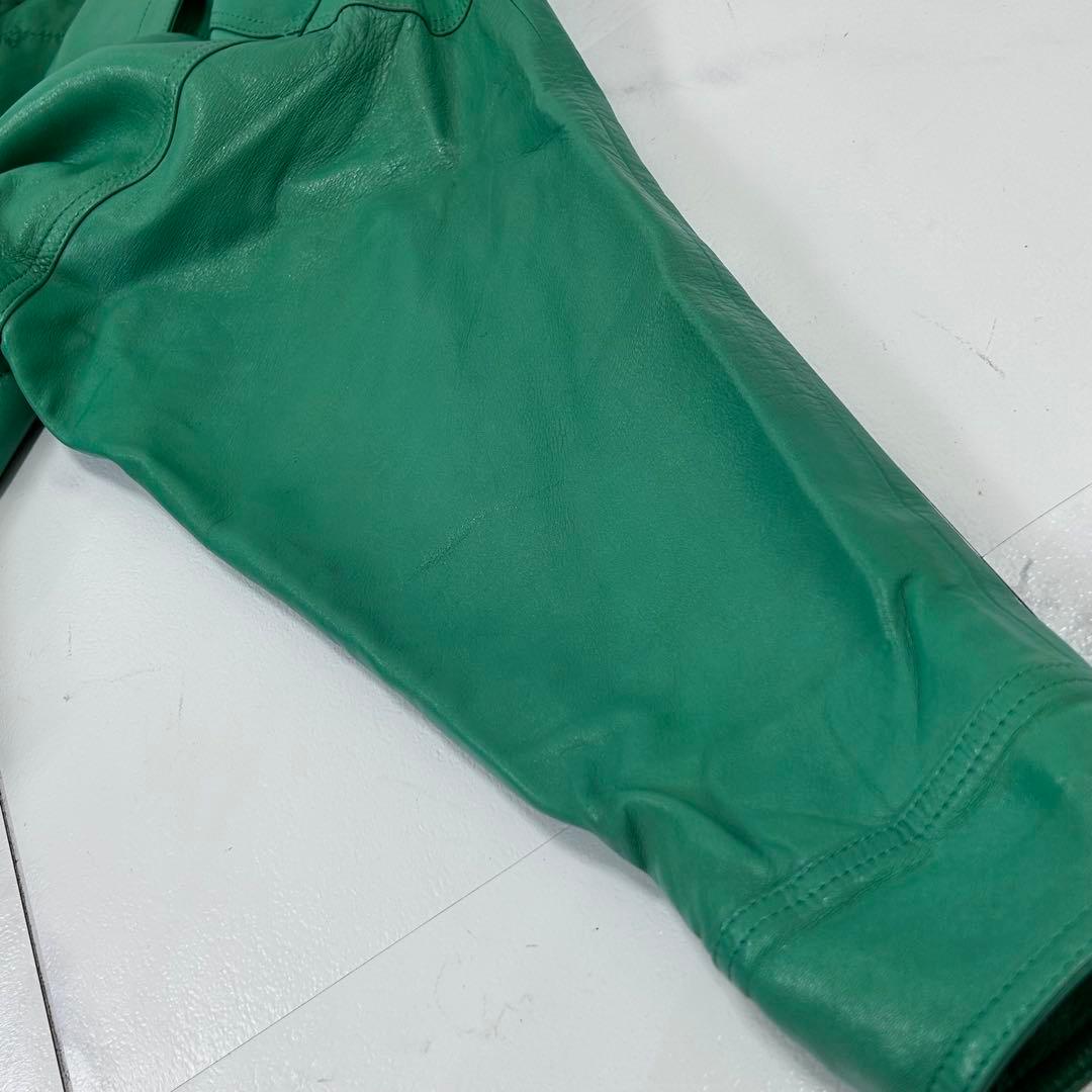 Vintage LOEWE ナッパレザー ジャケット 42サイズ グリーン