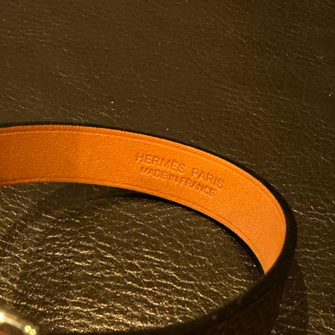 真*広様 【未使用品！】エルメス/レザーブレスレットヴォー・エプソントゥナイト/