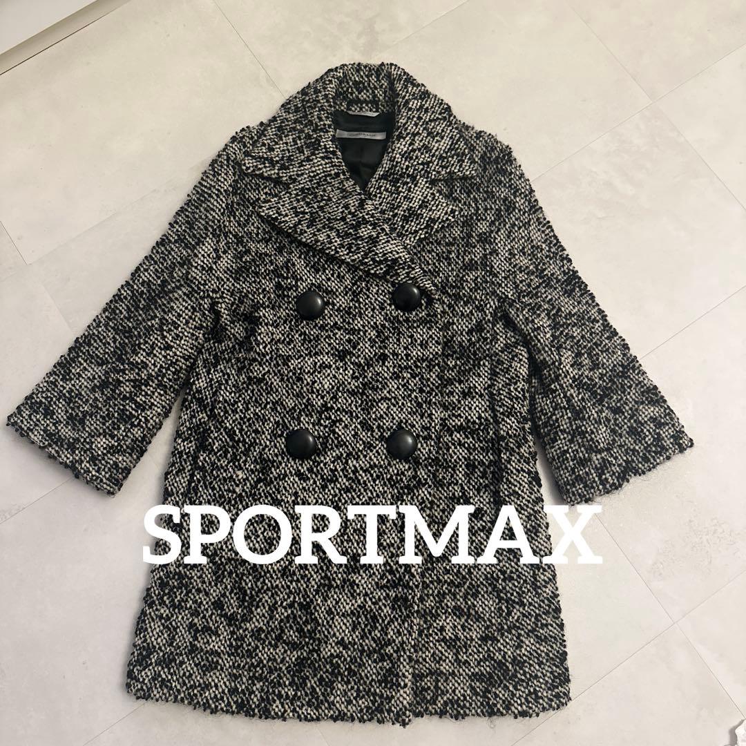 《美品》マックスマーラ　コート　アルパカ　モヘア　ツウィード　40