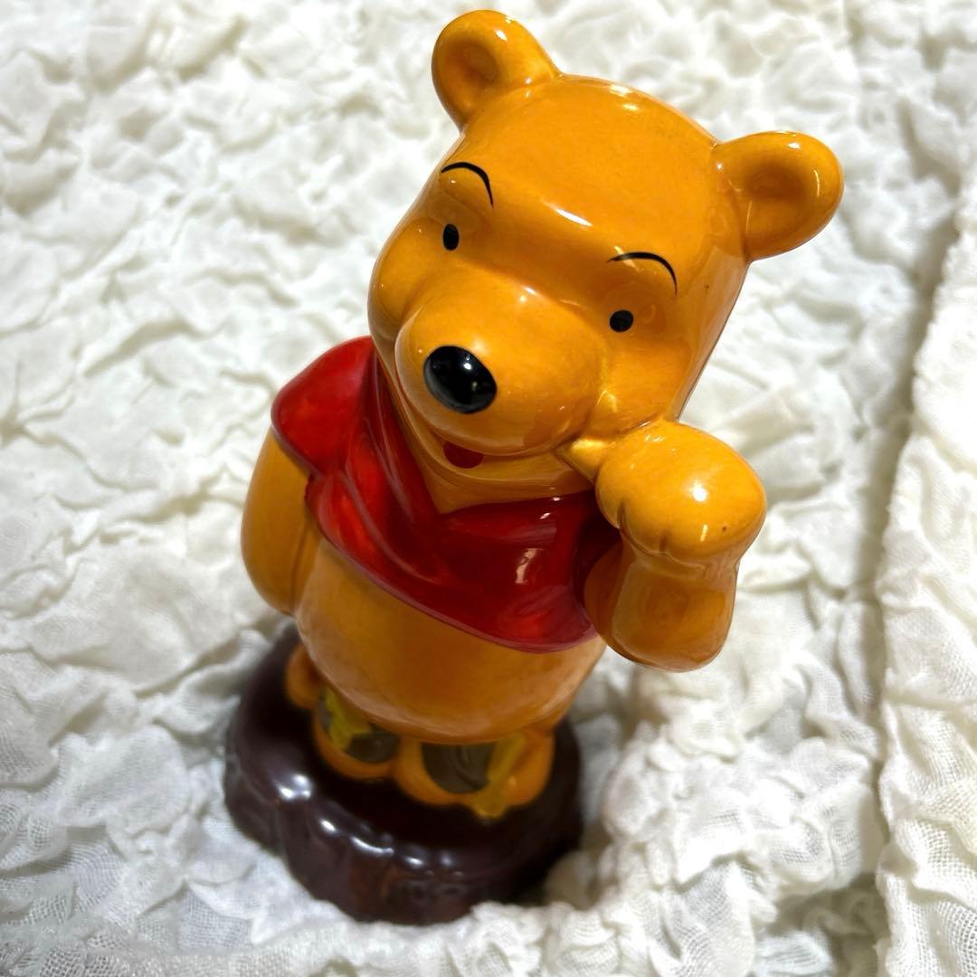 レトロ くまのプーさん 陶器 貯金箱 置物