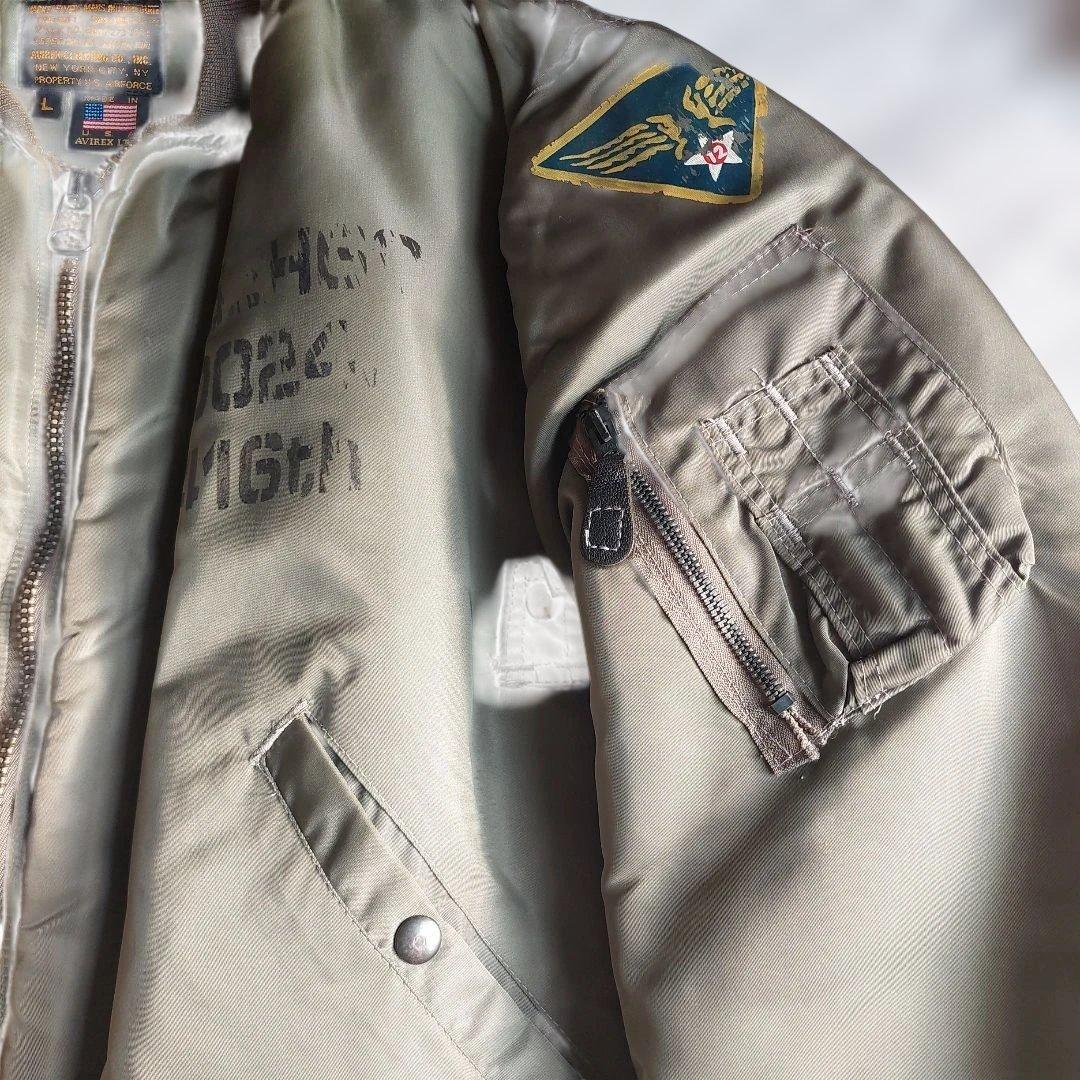 【雰囲気極上】90s AVIREX MA-1 ピンナップガール プリント L