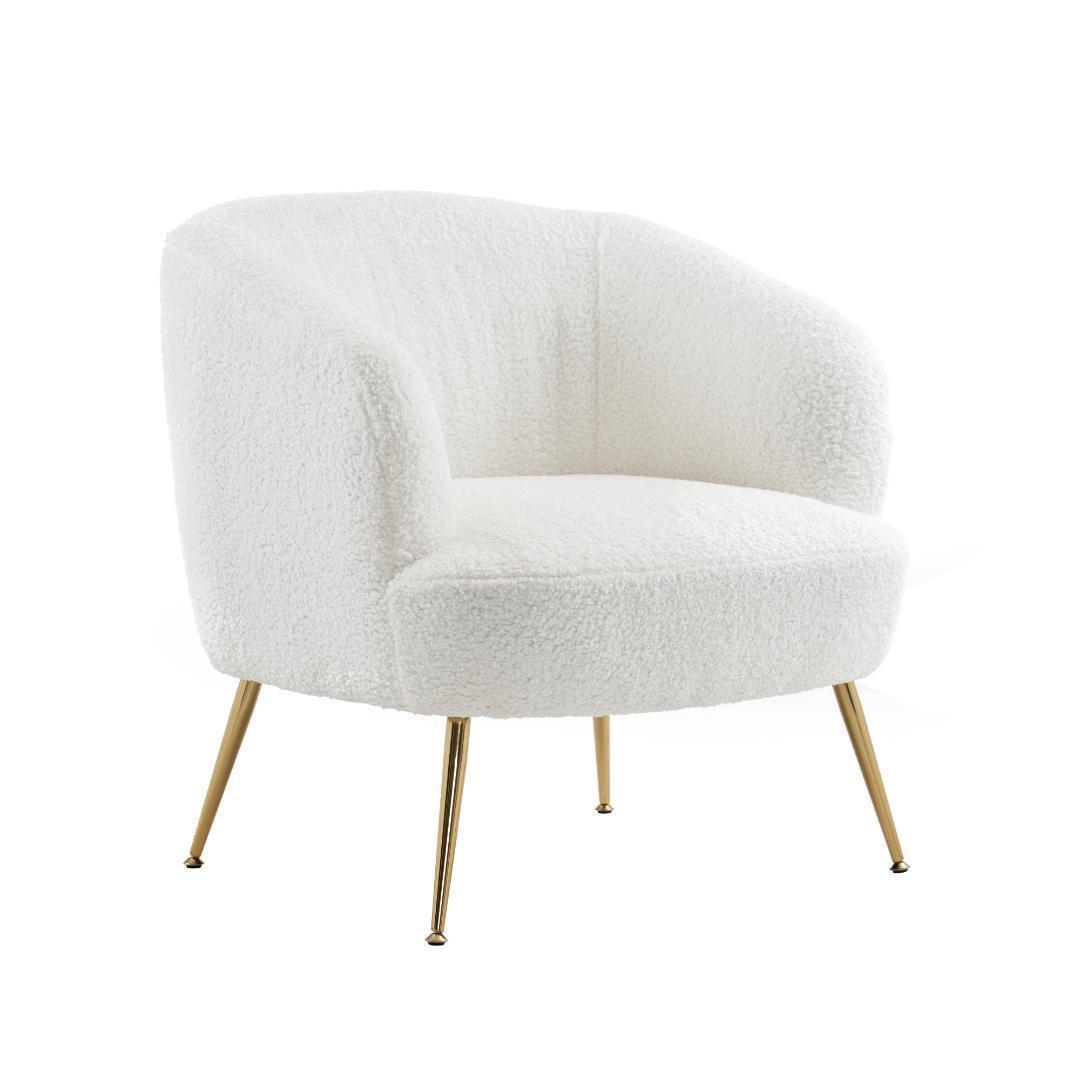【ホワイト】ソファ チェア 一人掛けソファ リビングチェア ふんわり 柔らかい