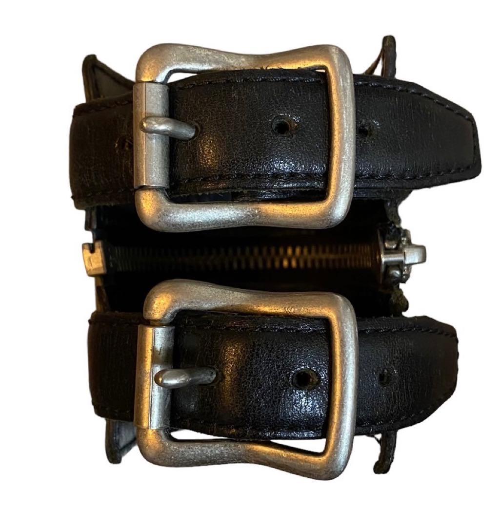 アーカイブ　サリバン　レザー　バングル　ブレスレット　ブラック　2連　ベルト