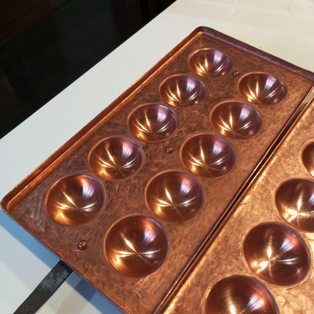 たこ焼き鍋　銅鍋　明石焼鍋　業務用 10穴　タコ焼き　鉄板