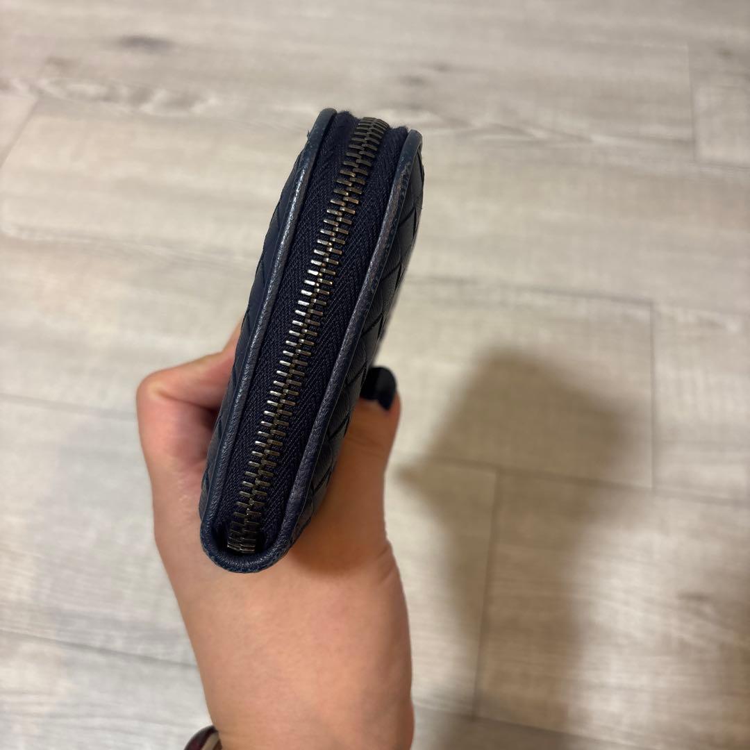 ボッテガヴェネタ 長財布 ネイビー BOTTEGA VENETA