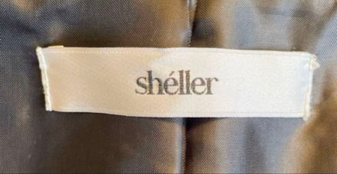 sheller レザーチェックコート　最終値下げ