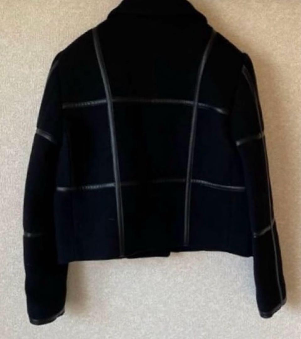 sheller レザーチェックコート　最終値下げ