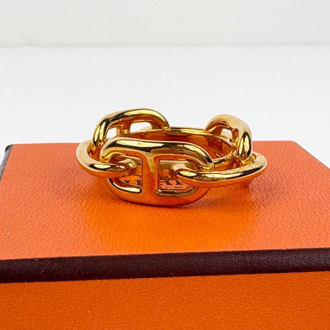 ⑤HERMES シェーヌダンクル スカーフリング 箱付き