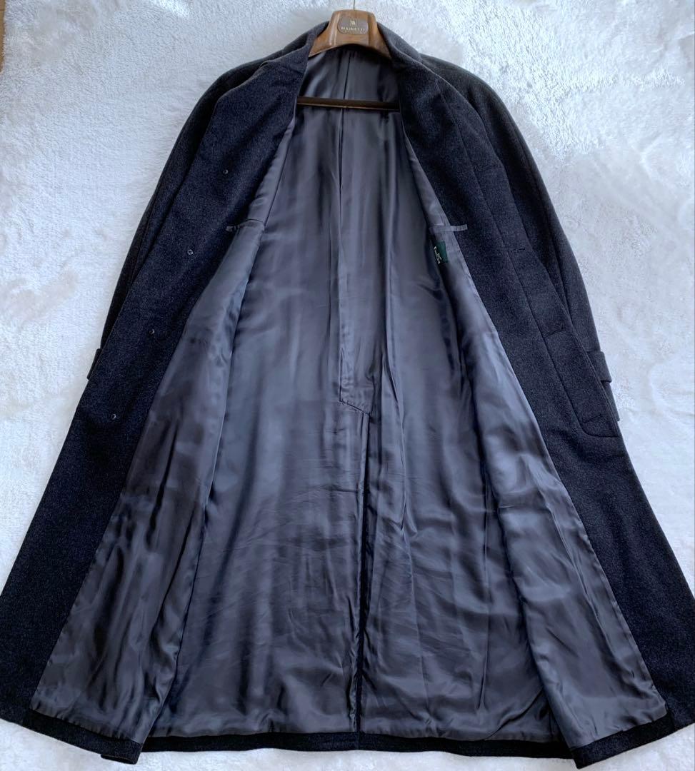 極美品♪ ニューヨーカー カシミヤウール バルカラーコート ロング XL