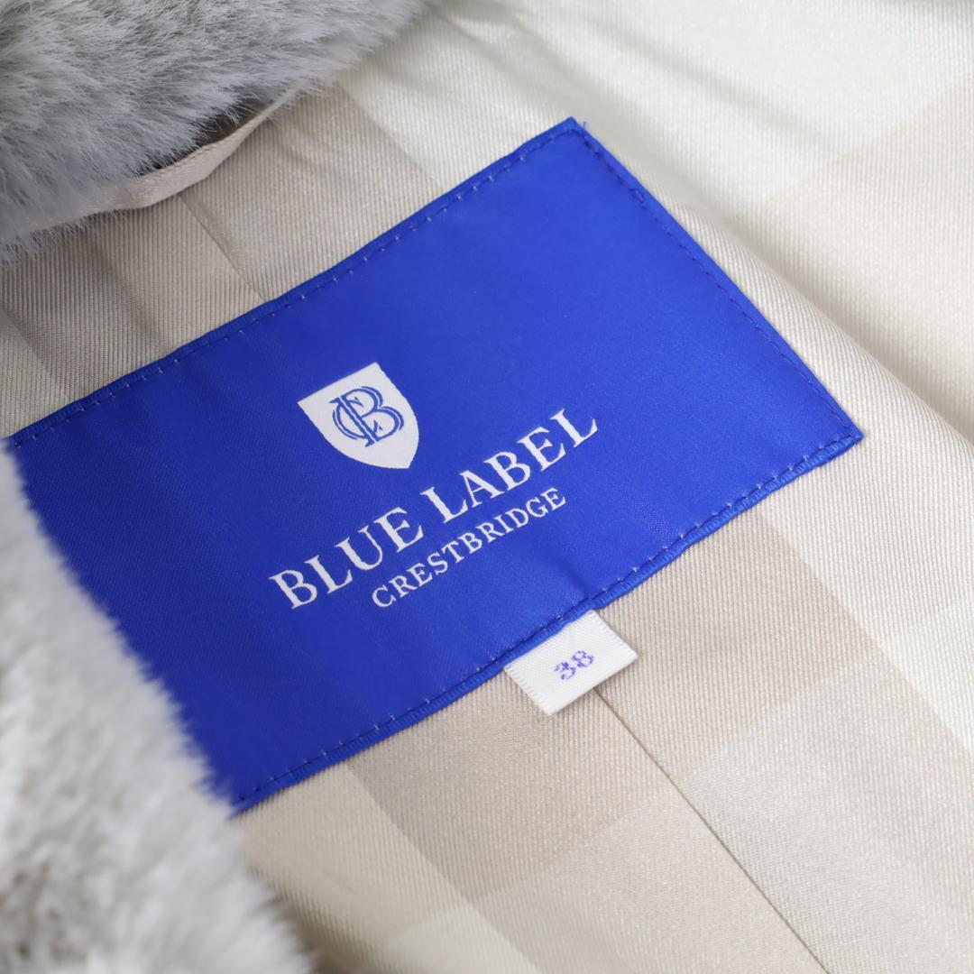 348 新品 ブルーレーベル クレストブリッジ ウール スタンドカラーコート38