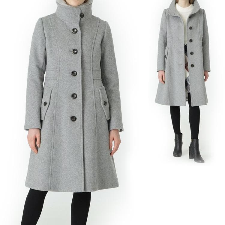 348 新品 ブルーレーベル クレストブリッジ ウール スタンドカラーコート38