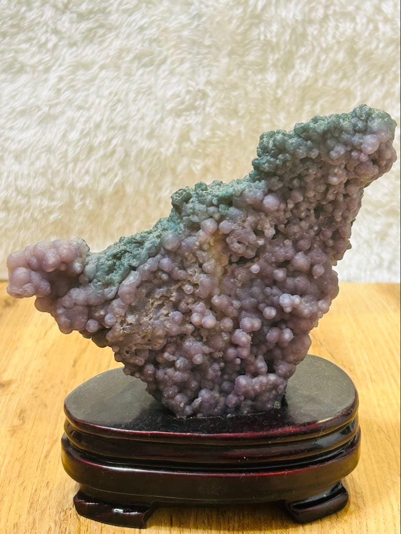 高品質 台座付き ぶどう石 天然石