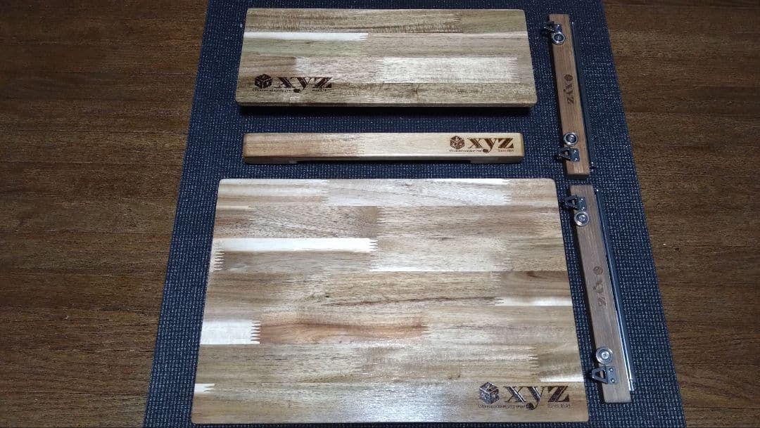 スノーピーク　シェルフコンテナ25用　スライド天板＆サイドテーブル＆サイドバー②