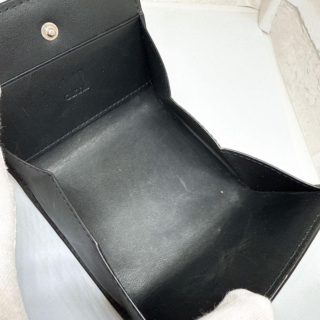 現行 極美品✨ ダンヒル ケース 小銭入れ 総柄 PVC レザー ブラック