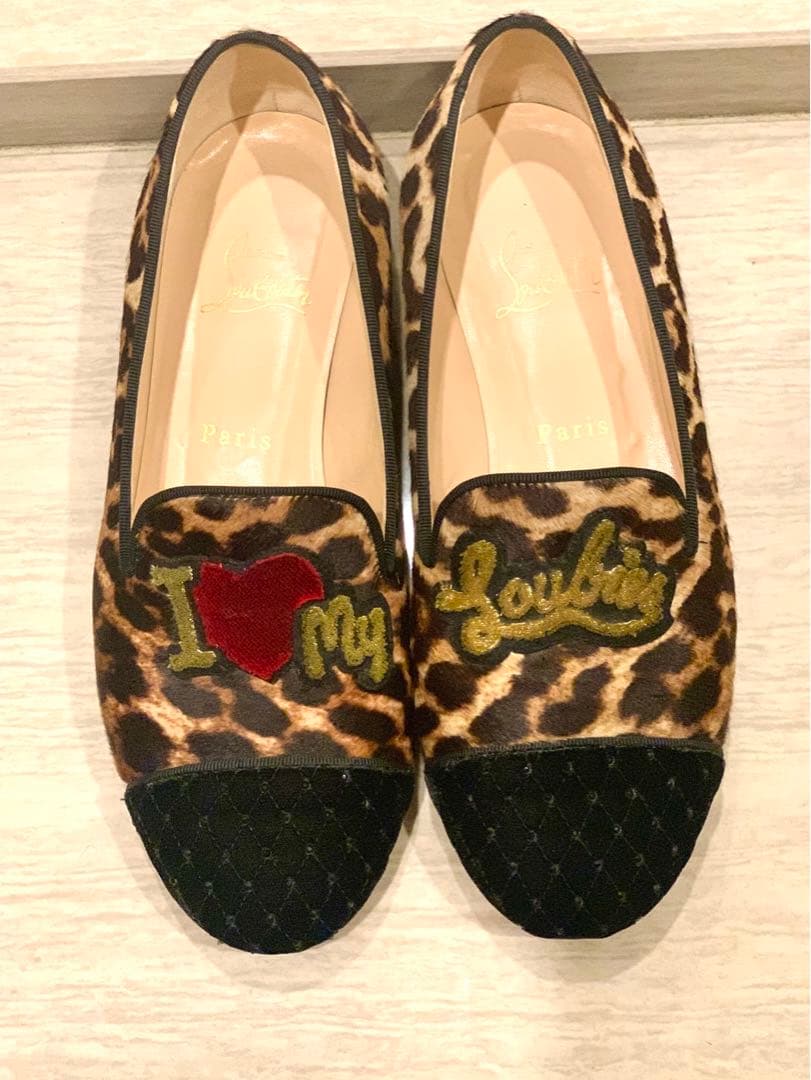 Christian Louboutin ルブタン レオパード フラットシューズ